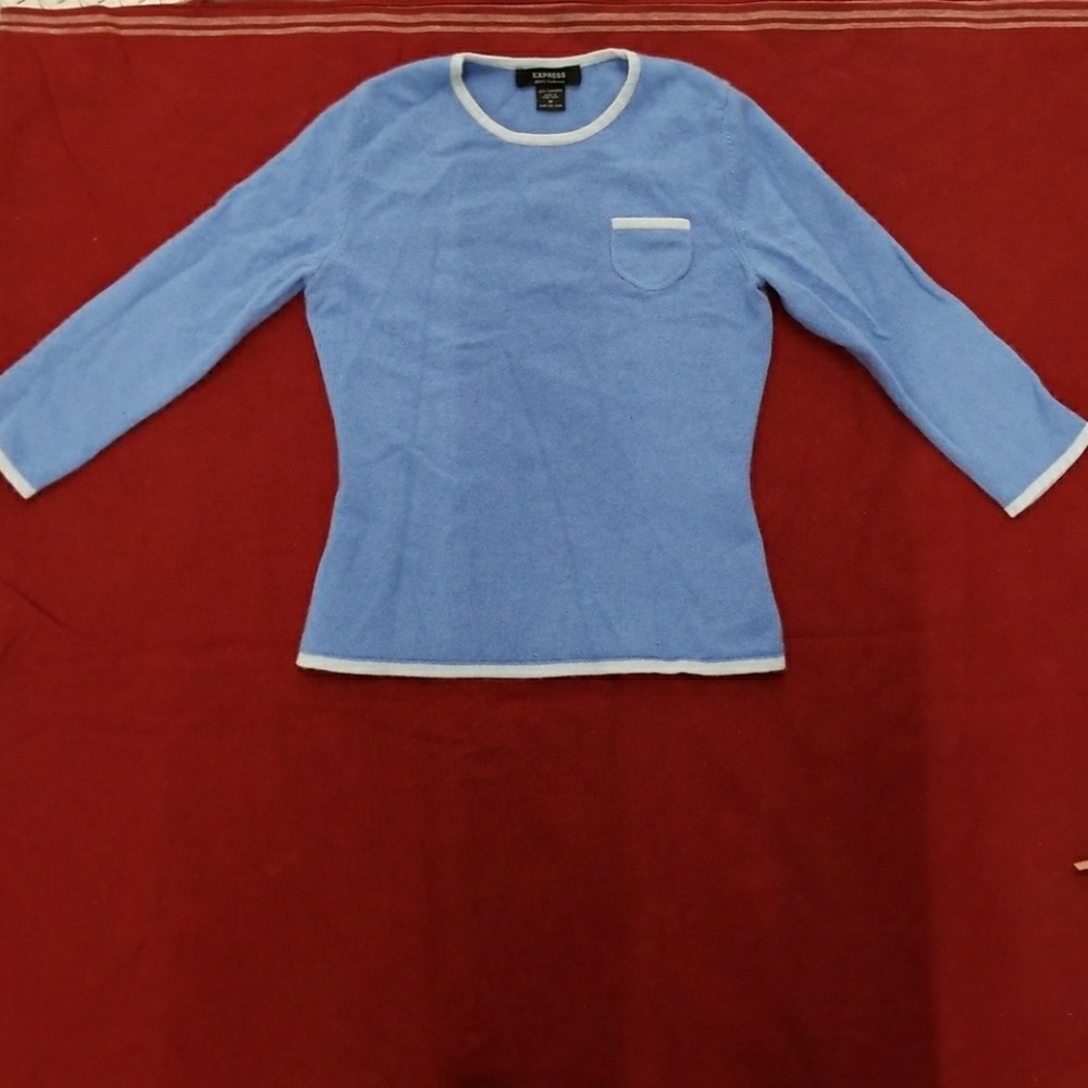 Express cashmere sweater 3/4 sleeve